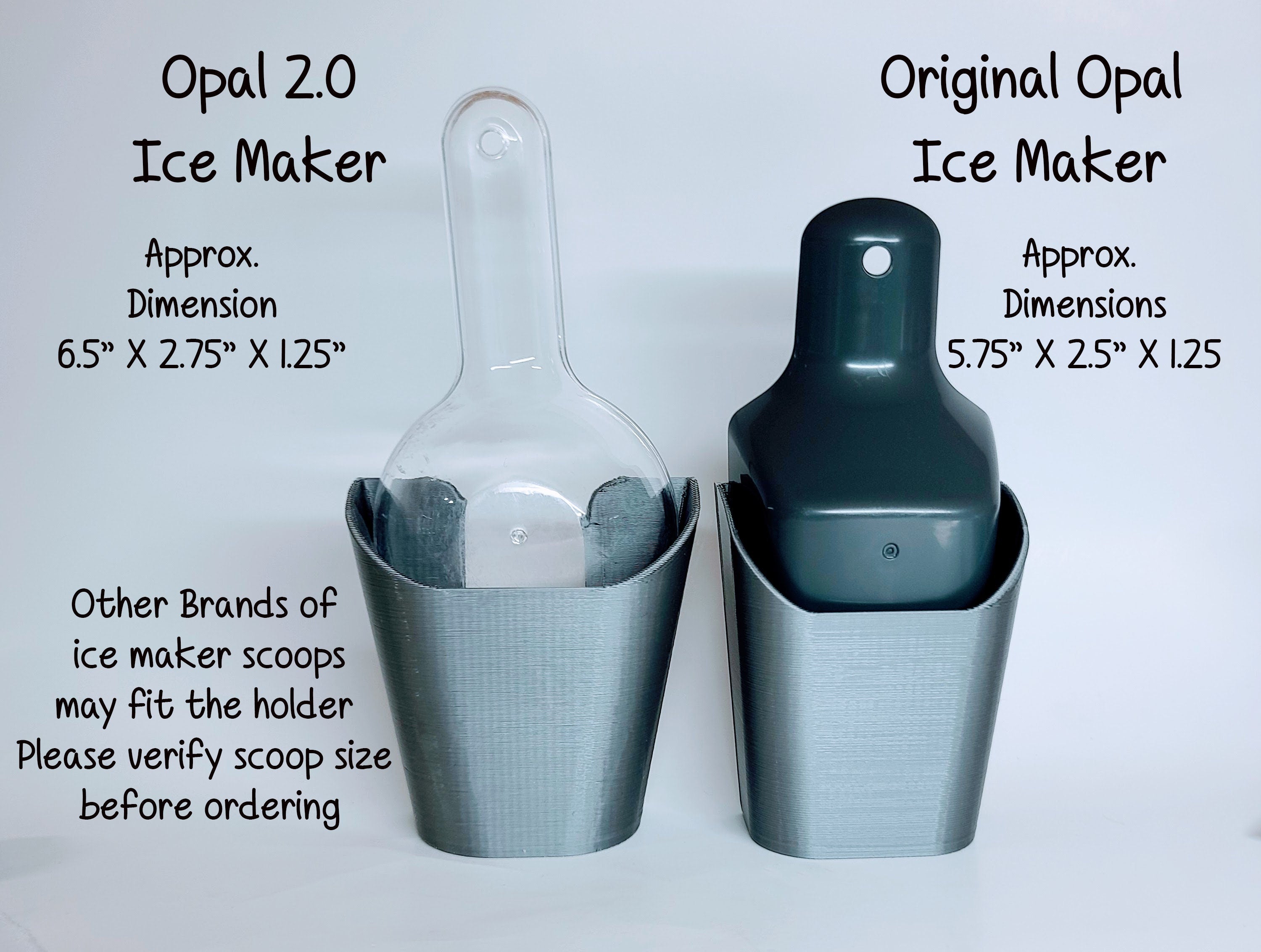 Ice Scoop Holder - Fits Opal Version 1.0 or 2.0 Ice Makers